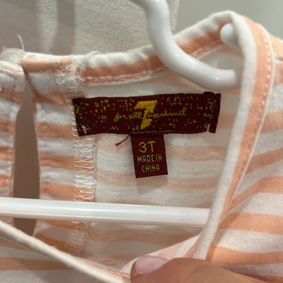 3T - 7 For All Mankind Striped (Pink/White) T-Shirt - Picture 3 of 3